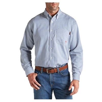Ariat 10012250 Men's Bold Blue FR Stripe Work Shirt
