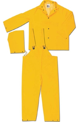 MCR 2003F Yellow Classic Rain Suit With Plain Front Bib Pants