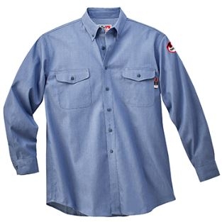 Walls FR 56388 5.5 Oz Chambray Flame Resistant Industrial Work Shirt