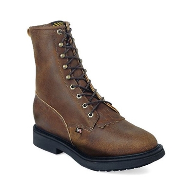 Justin 764 8" Aged Bark Lace Up Work Boot