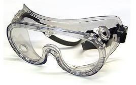 Crews 2237R Stryker General Purpose Safety Goggle - Regular Clear Chemical Splash Ventless With Rubber Strap