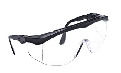 Crews TK110 Tomahawk Safety Glasses - Clear Lens Black Frame