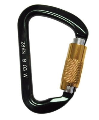 MSA 506259 7/8" Gate Twist Lock Auto-Locking Aluminum Carabiner