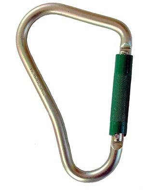MSA 506308 2" Gate Twist Lock Auto-Locking Steel Carabiner With Captive Eye