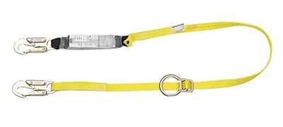 MSA 10072472 Single Leg Tie-Back Workman Shock-Absorbing Lanyard With LC Harness Connection And LC Anchorage Connection