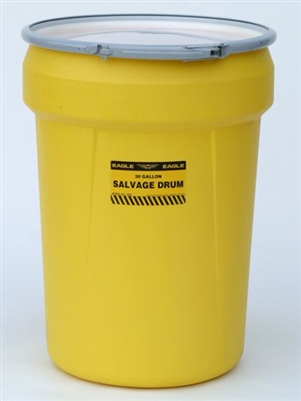 Eagle 1602 30 Gallon DOT Salvage Drum - With Metal Lever-Lock Ring