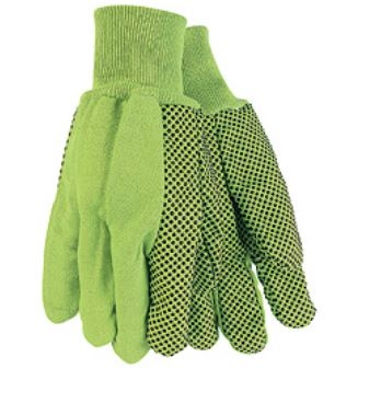 MCR 9018DG Double-Palm Nap-In Canvas Glove - Green Hi-Vis