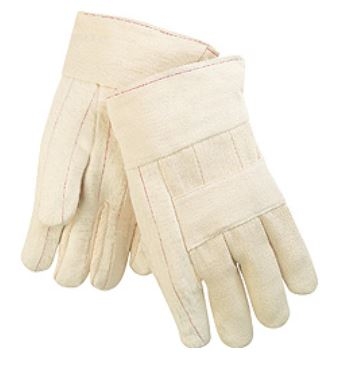 MCR 9124C Hot Mill Knuckle Strap Cotton Glove - Regular Weight - 2-1/2