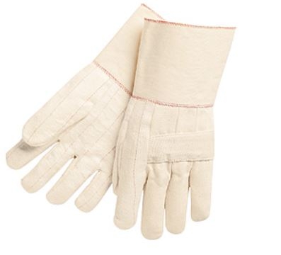 MCR 9124G Hot Mill Knuckle Strap Cotton Glove - Regular Weight - 4-1/2