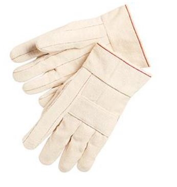 MCR 9124K Hot Mill Knuckle Strap Cotton Glove - Regular Weight - 2-1/2