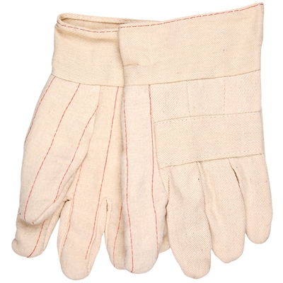 MCR 9132K Hot Mill Knuckle Strap Burlap-Lined Cotton Glove - Heavy Weight - 2-1/2