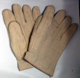MCR 9136K Hot Mill Knuckle Strap Burlap-Lined Cotton Glove - Heavy Weight Premium Quality - 2-1/2