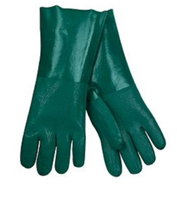 MCR 6424 Nitrile Reinforced Double Dipped PVC Glove With Green Standard 14