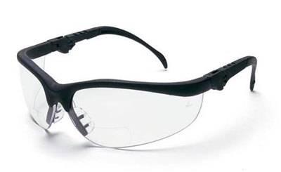 Crews K3H25 Klondike Magnifier Safety Glasses - Clear Lens +2.5 Diopter