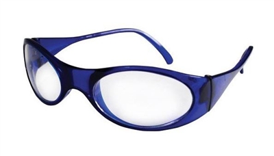 Crews FB120 Frostbite Safety Glasses - Clear Lens Gloss Blue Frame