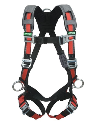 MSA 10105955 Evotech Full Body Harness - XL Size With Back And Hips D-Ring And With Shoulder And Leg Padding