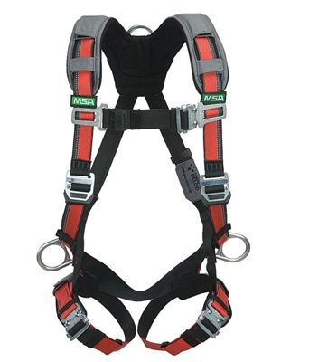 MSA 10105959 Evotech Full Body Harness - XL Size With Back And Hips D-Ring And With Shoulder Padding
