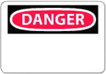 National Marker Company D1P 7" x 10" Pressure Sensitive Vinyl OSHA Danger Sign