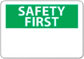 National Marker SF1R 7" x 10" Rigid Plastic OSHA Safety First Sign