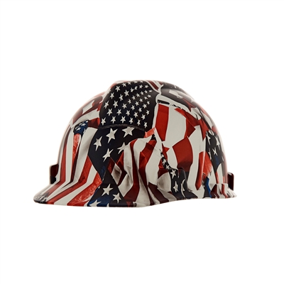 MSA 10204771 One Nation V-Gard Hydro Dip Slotted Cap Style Hard Hat