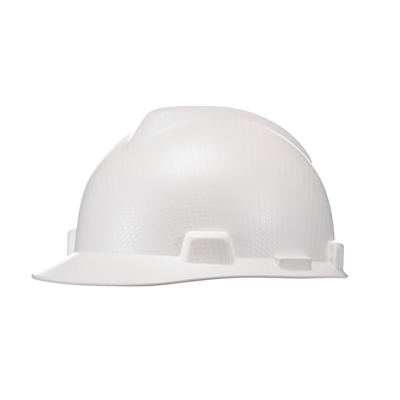MSA 10204776 Silver Carbon Fiber V-Gard Hydro Dip Slotted Cap Style Hard Hat