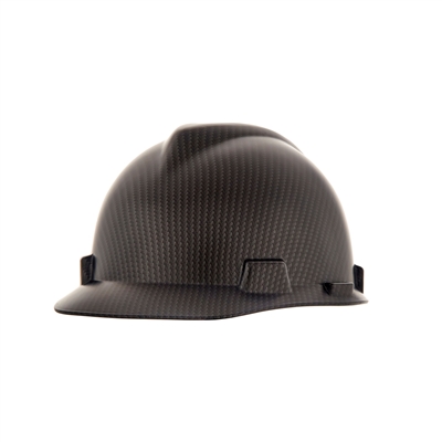 MSA 10204777 Sport Carbon Fiber V-Gard Hydro Dip Slotted Cap Style Hard Hat