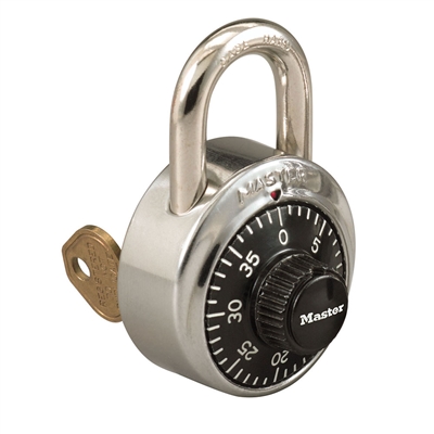 Master Lock 1525 1-7/8in (48mm) General Security Combination Padlock with Key Control Feature