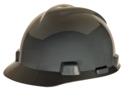 MSA 463948 Navy Gray V-Gard Slotted Cap Style Hard Hat