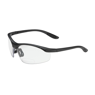 PIP 250-25-0015 Mag Readers Semi-Rimless Safety Readers with Black Frame, Clear Lens and Anti-Scratch Coating - +1.50 Diopter