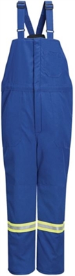 Bulwark BNNT Royal Blue Deluxe Insulated Nomex IIIA Bib Overall With Reflective Trim