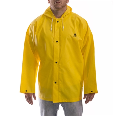 Tingley J56107 FR Yellow DuraScrim Double Coated PVC On Polyester Jacket With Attached Hood