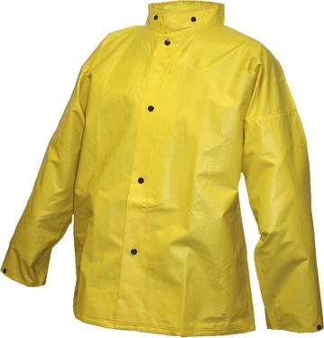Tingley J56207 FR Yellow DuraScrim Double Coated PVC On Polyester Jacket With Hood Snaps