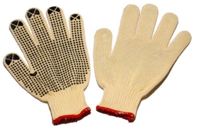 Seattle Glove KC24D Kevlar/Cotton String Knit Cut Resistant Gloves - Dots On One Side