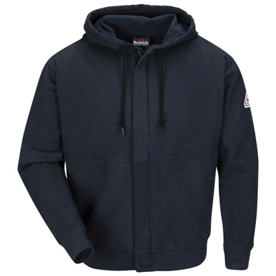 Bulwark SEH4 FR Zip-Front Hooded Sweatshirt - Cotton/Spandex Blend